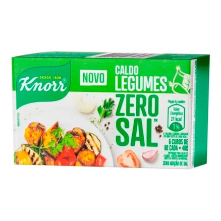 Caldo Knorr 10 Caixas Com 6 Cubos Legumes Zero Sal 48g