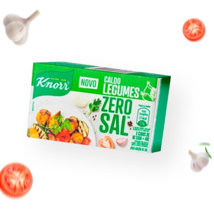 Caldo Knorr 10 Caixas Com 6 Cubos Legumes Zero Sal 48g