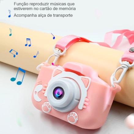 Camera fotografica filmadora gravadora voz video com jogos infantil presente