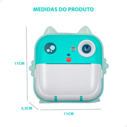 Câmera Instantânea Infantil Filmadora Full HD Jogo Fotos Minicâmera Digital