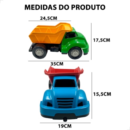 Caminhão de Brinquedo Grande com Caçamba Plástico Reclinável 35 cm