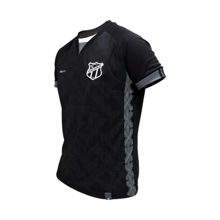 Camisa do Ceará Masculina Preta Gola V 2021.14-12