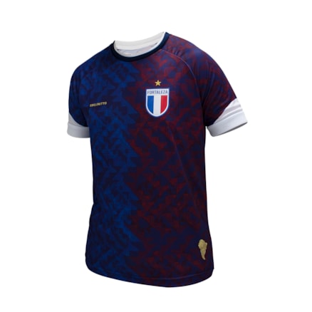 Camisa do Fortaleza Masculina Azul com Vermelho 2022.10-10