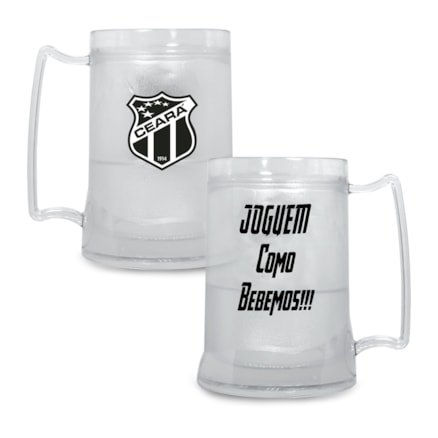 Caneca Ceará Gel Branca Escudo Preto 340ml