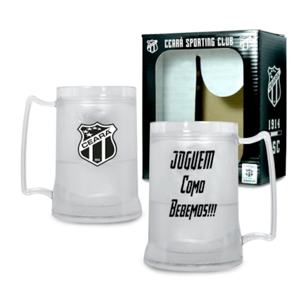 Caneca Ceará Gel Branca Escudo Preto 340ml