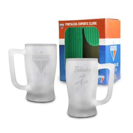 Caneca Fortaleza Vidro 01 Fosco 340ml