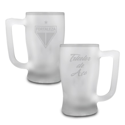 Caneca Fortaleza Vidro 01 Fosco 340ml