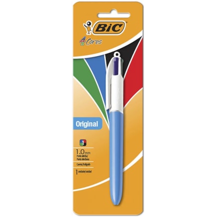 Caneta Bic Cristal 4 Cores (azul, Preta, Verde E Vermelha)