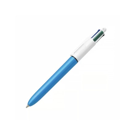 Caneta Bic Cristal 4 Cores (azul, Preta, Verde E Vermelha)