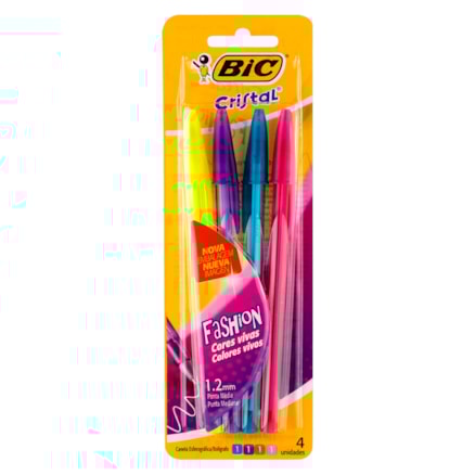 Caneta Bic Fashion Sortida 4 Cores