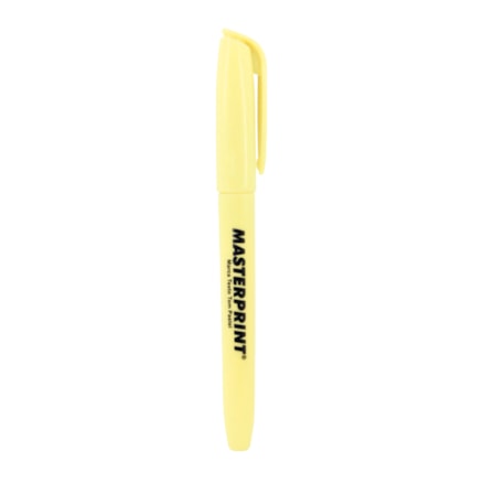 Caneta Marca Texto Amarela Masterprint Tom Pastel 6 Und