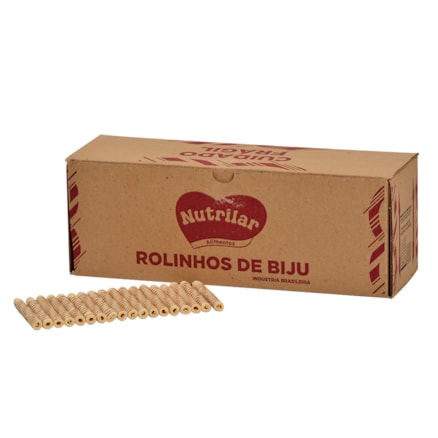 Canudinho para Sorvete Nutrilar Rolinhos de Biju Tubinhos Wafer Confeitaria Caramelo Baunilha Sobremesa Doce Caixa 1kg