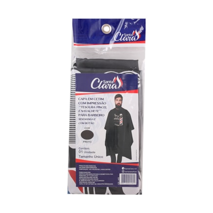 Capa Santa Clara Cetim S/ Manga Barbeiro Ref 4405 Branca