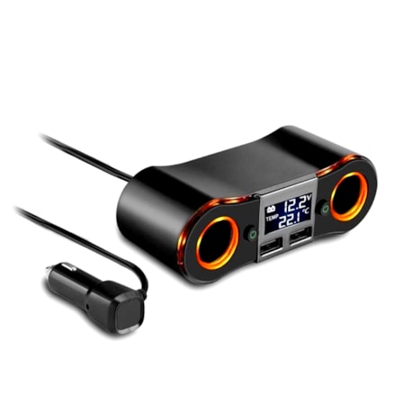 Carregador Adaptador Wcs Carro 12/24v 2 Usb 5v/3.5a 2 Isqu