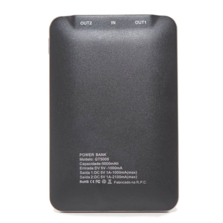 Carregador Portátil 5000mah Para Celular Goldentec Gt5000