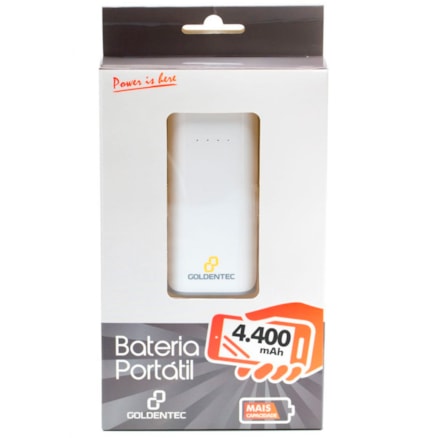 Carregador Portátil Power Bank 4400mah Goldentec Gt4400 V2.0