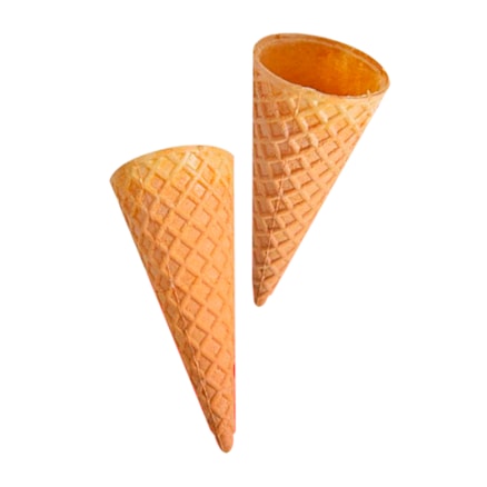 Casquinha de Sorvete Nutrilar Copo Biscoito Cone  Crocante Doce Baunilha Confeitaria 300 Unidades