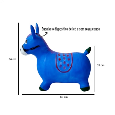 Cavalinho Musical Pula Upa Infantil Pocoto Resistente Borracha Com Selo Inmetro