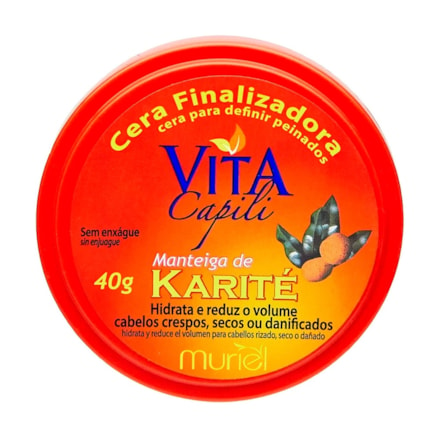 Cera Cabelo Vita Capili Manteiga Karité Brilho Maciez 40g