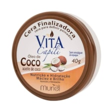 Cera Cabelo Vita Capili Óleo Coco Nutrição Maciez 40g