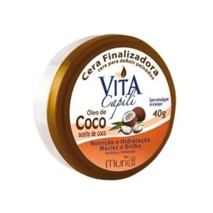 Cera Cabelo Vita Capili Óleo Coco Nutrição Maciez 40g