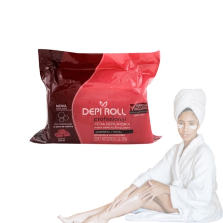 Cera Depi-roll Quente Rosa 250g