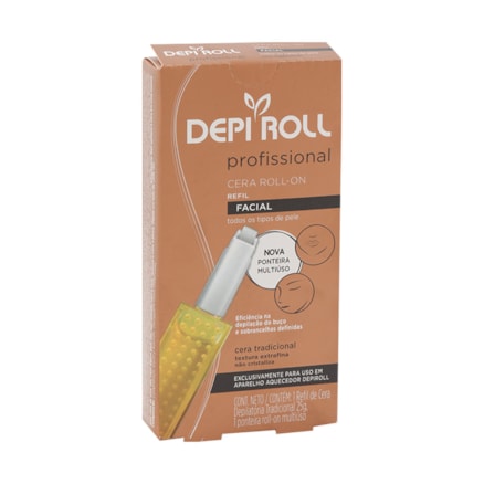 Cera Depi-roll Refil Tradicional Buço Sobrancelha 25g