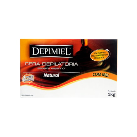 Cera Depilatória Depimiel Natural Com Mel 4 Potes 1kg