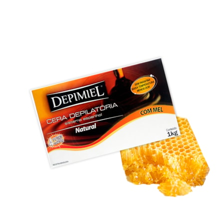 Cera Depilatória Depimiel Natural Com Mel 4 Potes 1kg