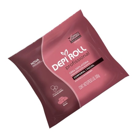 Cera Quente Depi Roll Rosa Corporal Facial Cera Abelha 500g