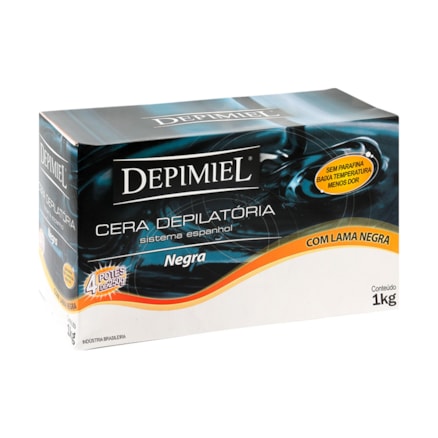 Cera Quente Depimiel Lama Negra Pelos Resistentes 1kg