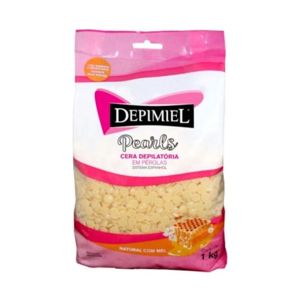 Cera Quente Depimiel Pearls Pérolas Natural Com Mel 1kg