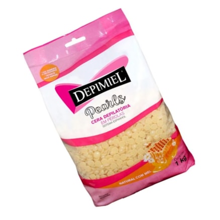 Cera Quente Depimiel Pearls Pérolas Natural Com Mel 1kg