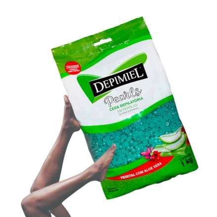 Cera Quente Depimiel Vegetal Aloe Vera Depilação Suave 1kg