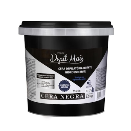 Cera Quente Visual Negra 1,3kg