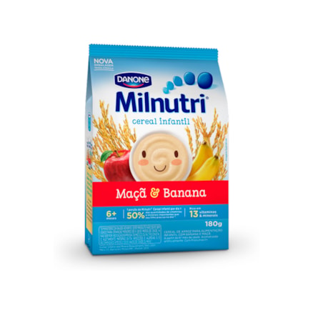 Cereal Infantil Danone Milnutri Maçã E Banana 180g