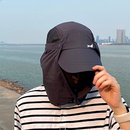 Chapéu Boné Pesca Caça Caminhada Camping Trilha Proteção Solar Pescoço Nuca Rosto Mosquiteiro