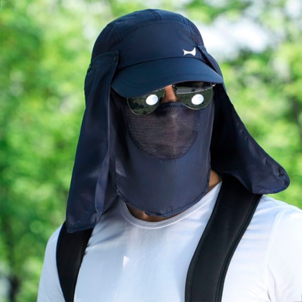 Chapéu Boné Pesca Caça Caminhada Camping Trilha Proteção Solar Pescoço Nuca Rosto Mosquiteiro