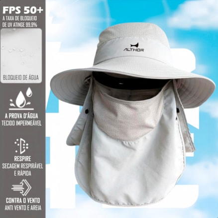 Chapéu Pescador Camping Australiano Proteção Nuca Pescoço Uv