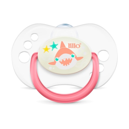 Chupeta Lillo Smart Glow Brilha No Escuro Anatômica Rosa