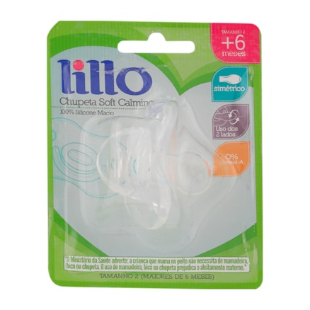 Chupeta Lillo Soft De Silicone Número 2 Transparente 6231