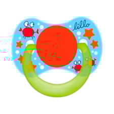 Chupeta Orto Lillo Funny Azul Silicone Macio +6meses 611620