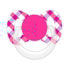 Chupeta Orto Lillo Xadrez Rosa Silicone 0/6meses 649730
