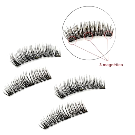 Cílios Postiço Triplo Imã 24p-3 Magnetic Lashes