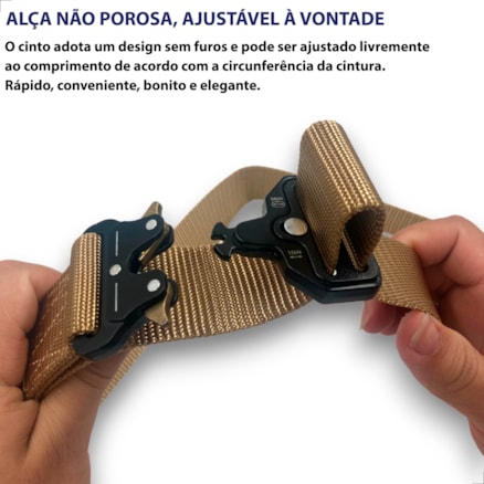 Cinto Anti Alergico Com Fivela De Engate Rapido Masculino Tático Metal Nylon