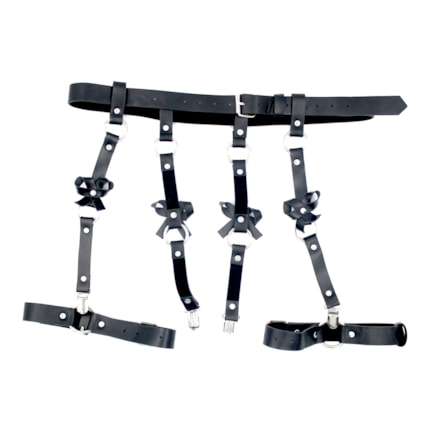 Cinto Bondage Harness Cintura Coxa Couro Sint Lp-071 K.sex