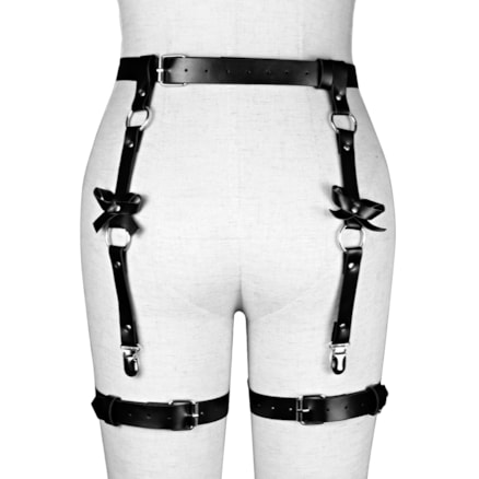 Cinto Bondage Harness Cintura Coxa Couro Sint Lp-071 K.sex