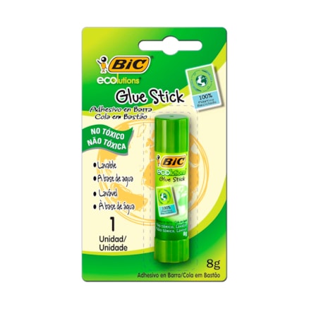 Cola Bic Bastão Ecolutions Sustentável Lavável 8g