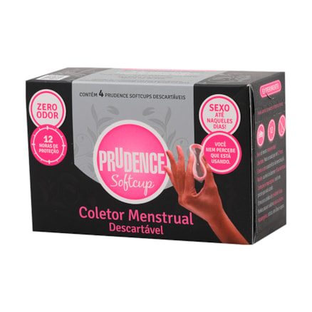 Coletor Menstrual Prudence 12 Horas De Proteção Com 4 Und