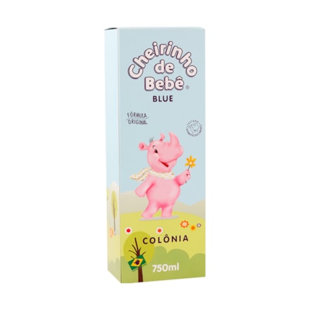 Colônia Cheirinho Bebê Azul Pele Perfumada Macia 750ml